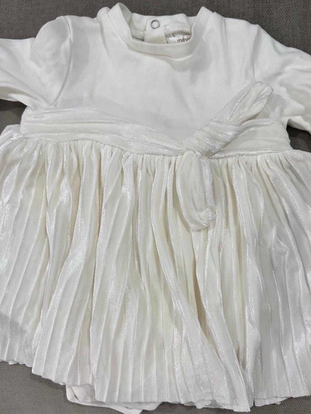 Mayoral Cream Velvet Formal Dress